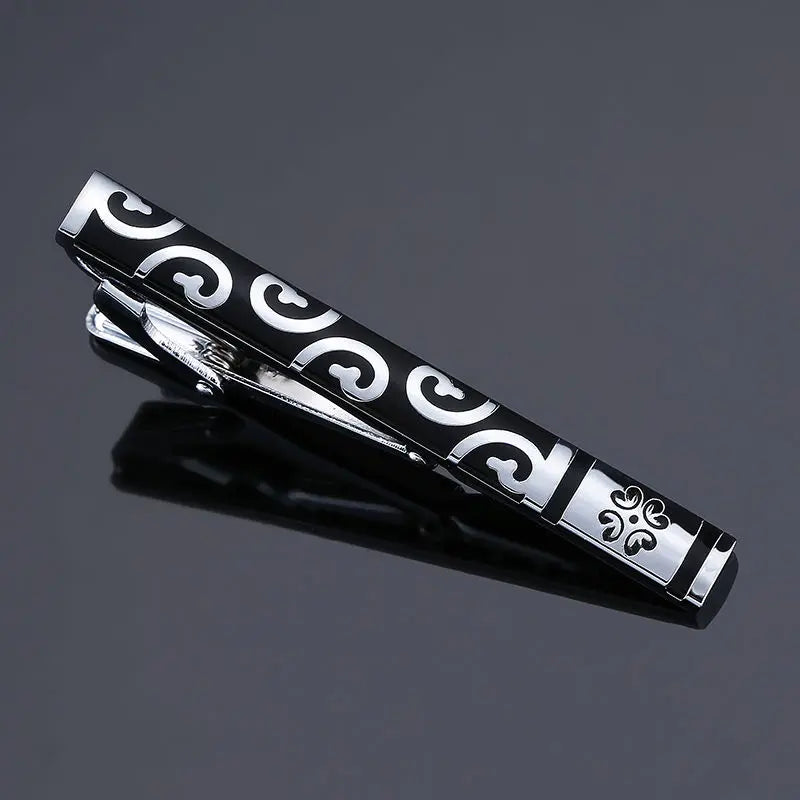 Enamel Men's Tie Clip – Stylish Crystal Design