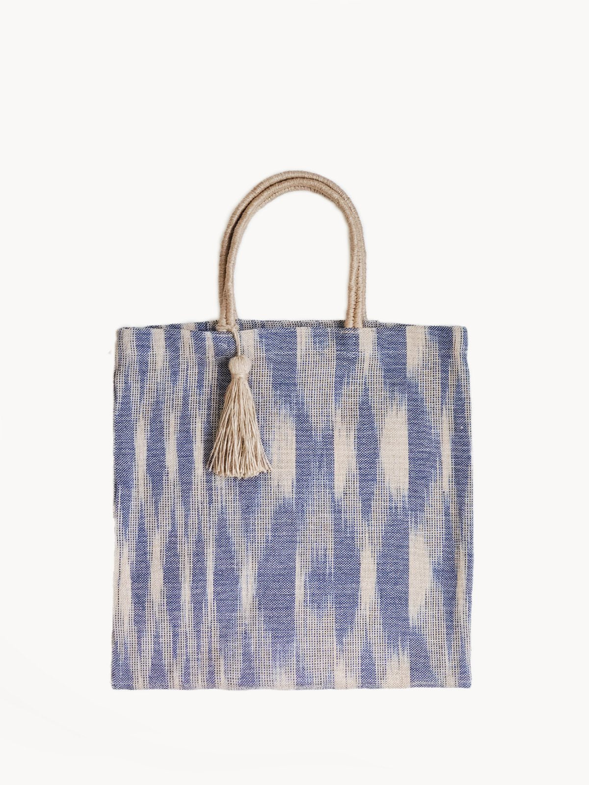 Nadi Jute Tote Bag - Blue