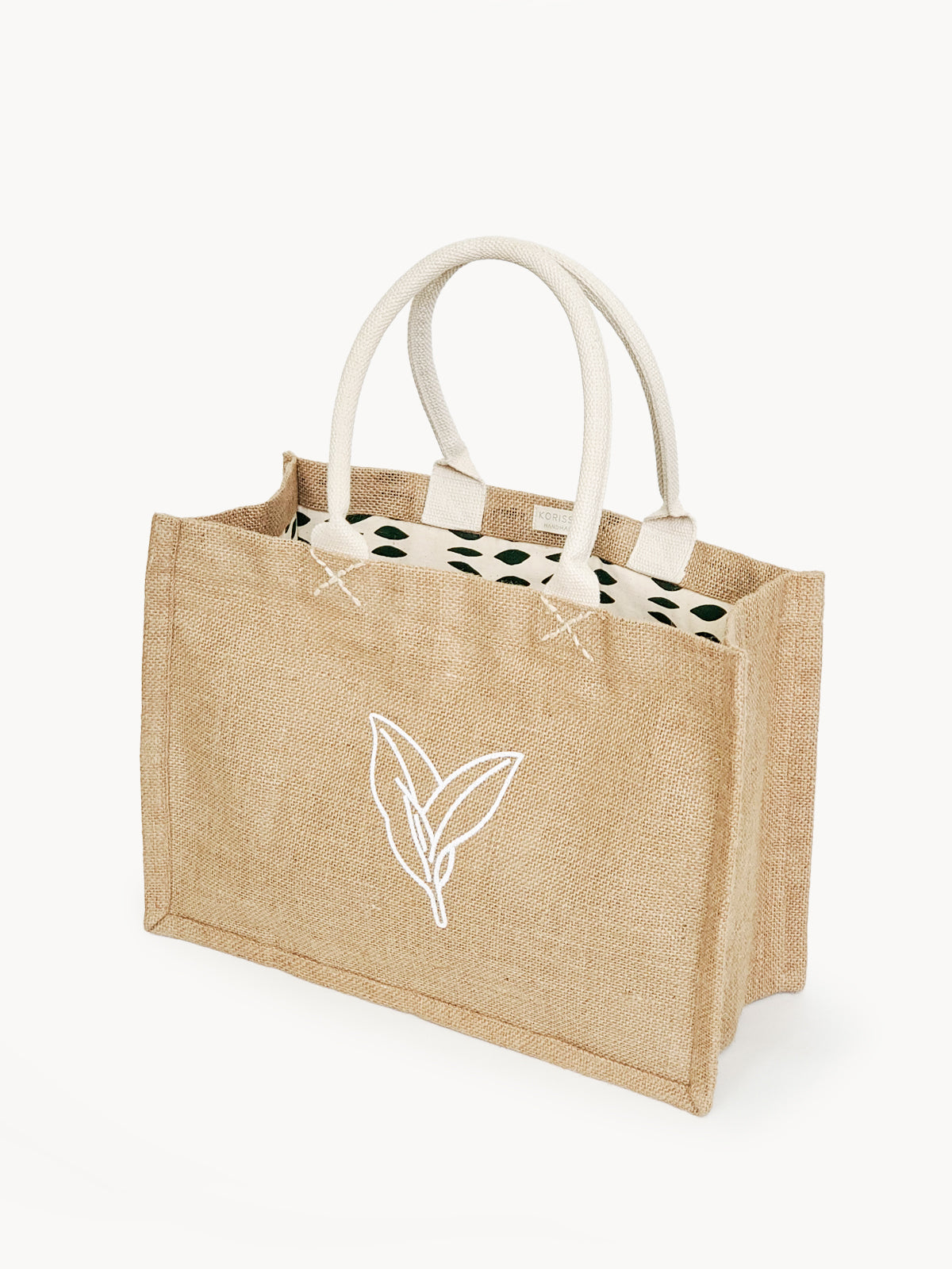 Jute Canvas Shopping Bag - Nature