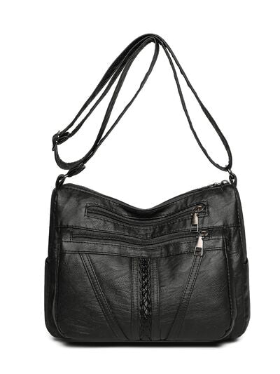 PU Leather Adjustable Strap Shoulder Bag