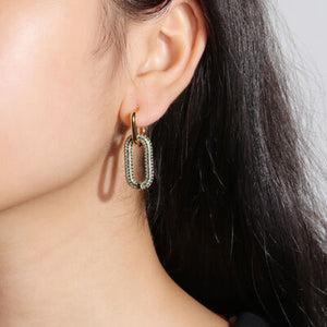 18K Gold-Plated Inland Zircon Earrings