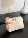 PU Leather Woven Clutch