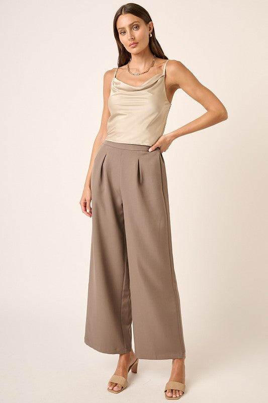 Mittoshop Inverted Pleat Detail Wide Leg Pants