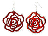 Round Rose Earrings # 1001