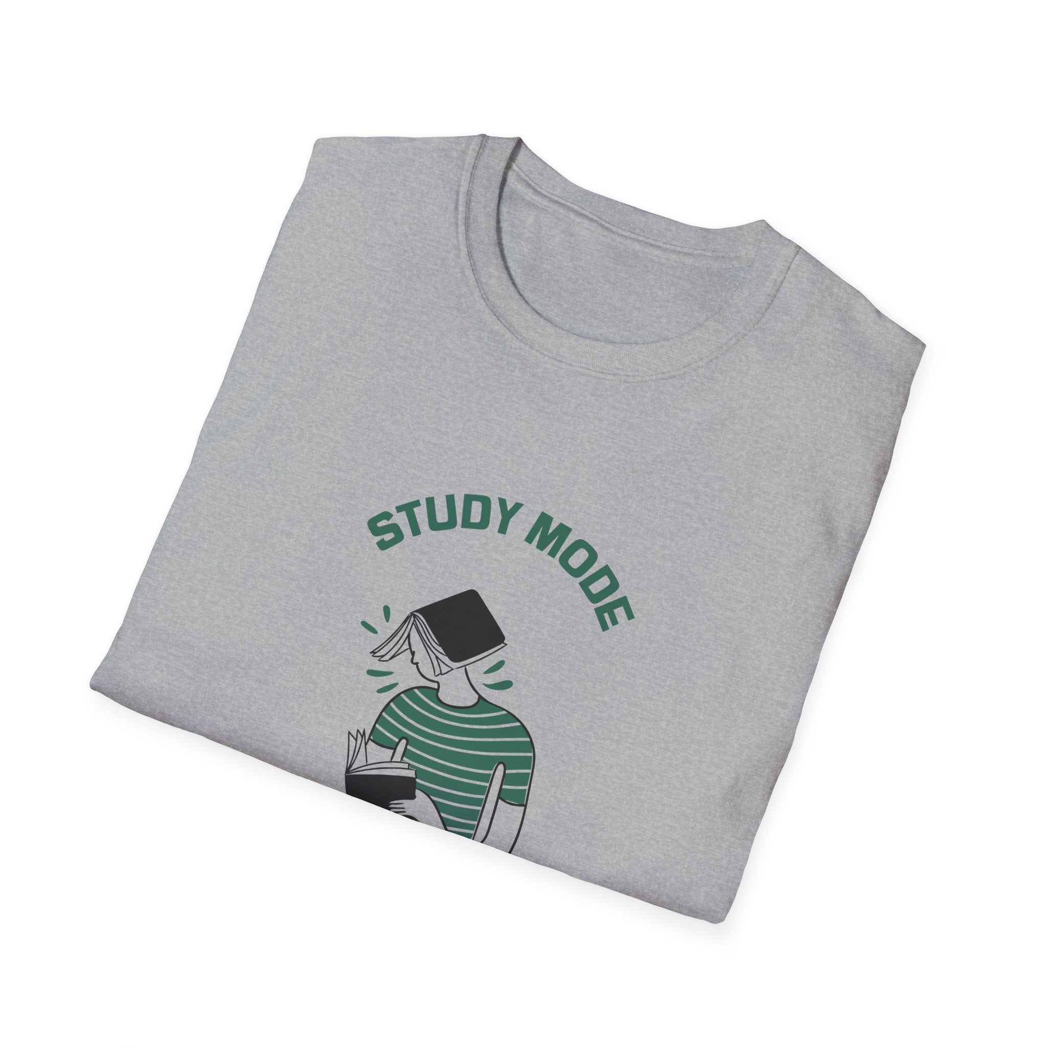 Study Mode Activated (book on male head) T-Shirt