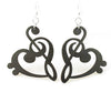 Treble Clef Heart Earrings # 1109