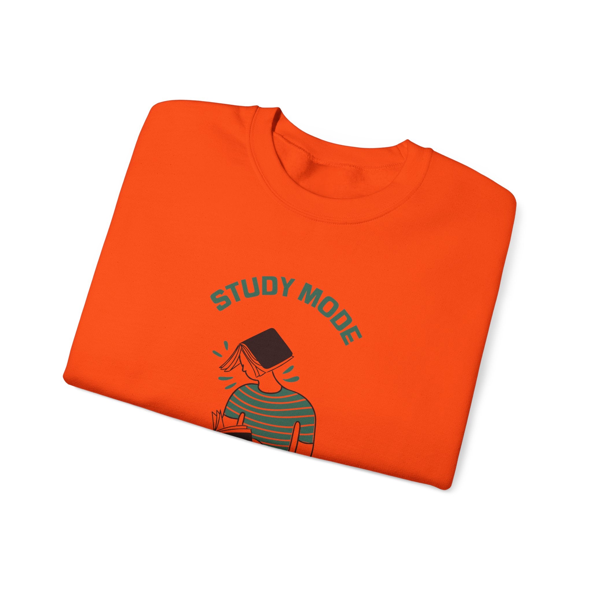 Study Mode Activated (book on male head) Sweatshirt