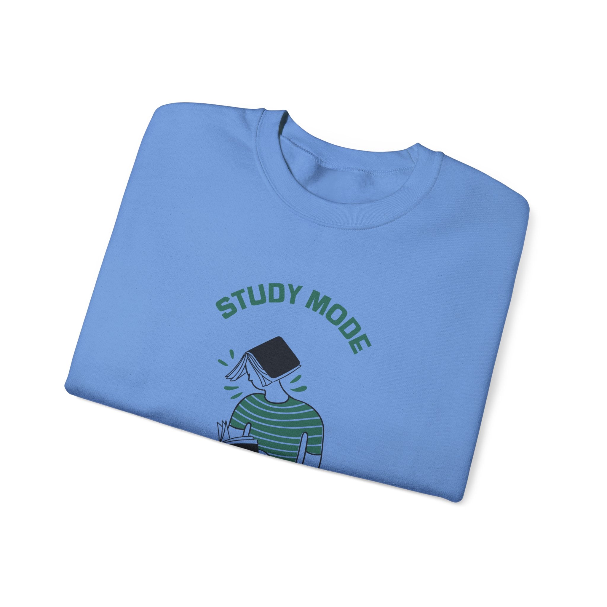 Study Mode Activated (book on male head) Sweatshirt