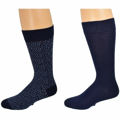 Sierra Socks Men's Casual Cotton Blend Mid Calf Dress Crew Socks