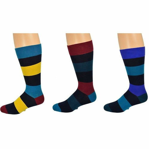 Sierra Socks Men's Casual Cotton Blend Mid Calf Dress Crew Socks