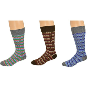 Sierra Socks Men's Casual Cotton Blend Mid Calf Dress Crew Socks