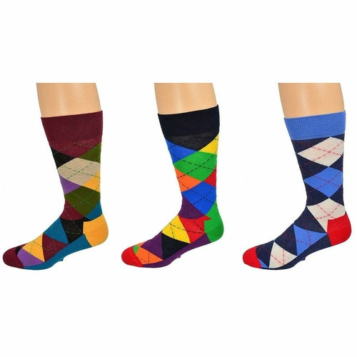 Sierra Socks Men's Casual Cotton Blend Mid Calf Dress Crew Socks