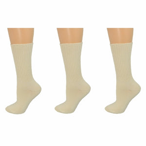 Organic Cotton Midweight Outdoor Unisex Athletic Crew Socks 3 Pair