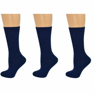 Organic Cotton Midweight Outdoor Unisex Athletic Crew Socks 3 Pair