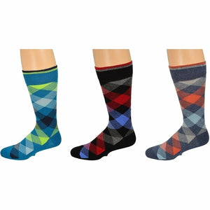 Sierra Socks Men's Casual Cotton Blend Mid Calf Dress Crew Socks