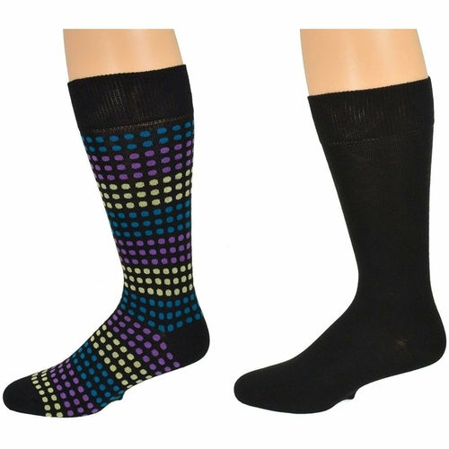 Sierra Socks Men's Casual Cotton Blend Mid Calf Dress Crew Socks