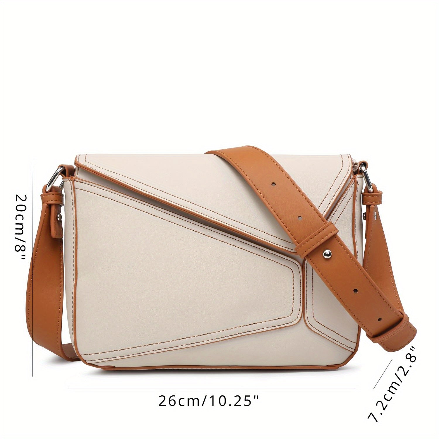 Small Women's Crossbody Bag with Square Purse and Geometrical