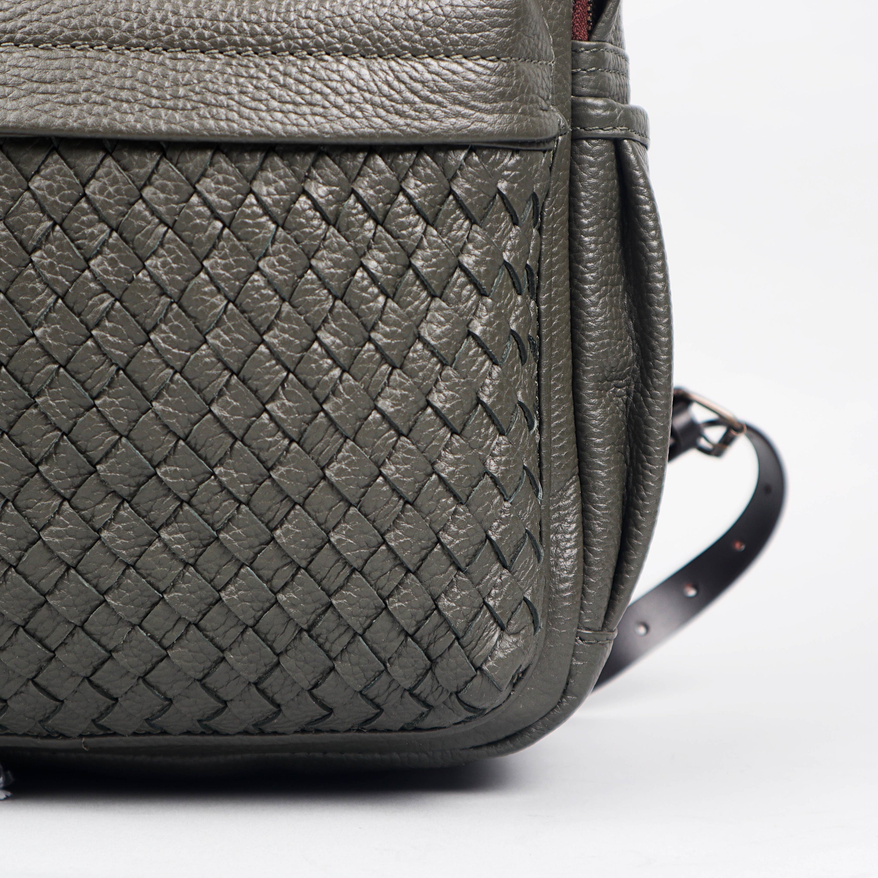 Weaved Journey Leather Backpack