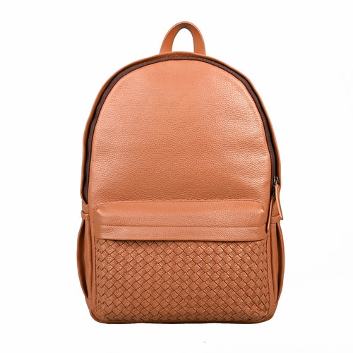 Weaved Journey Leather Backpack