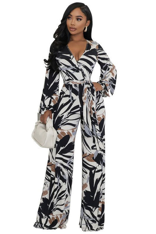 Abstract Print Jumpsuit