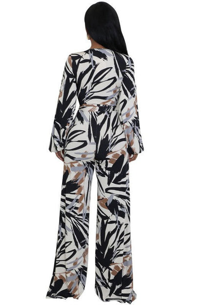 Abstract Print Jumpsuit