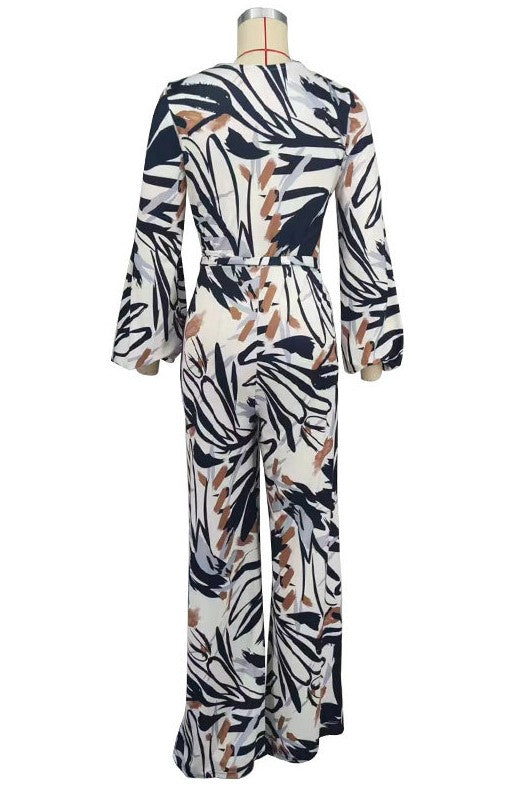 Abstract Print Jumpsuit