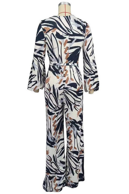 Abstract Print Jumpsuit