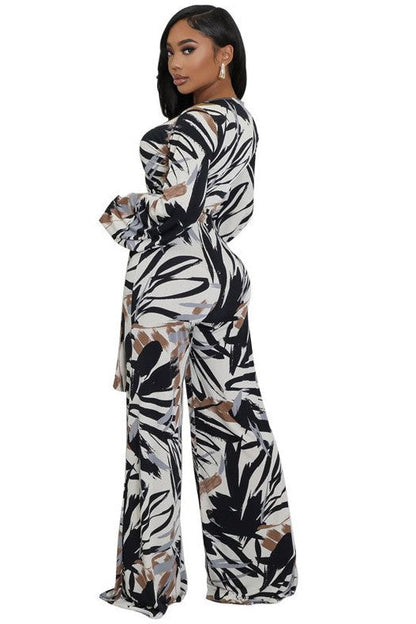 Abstract Print Jumpsuit