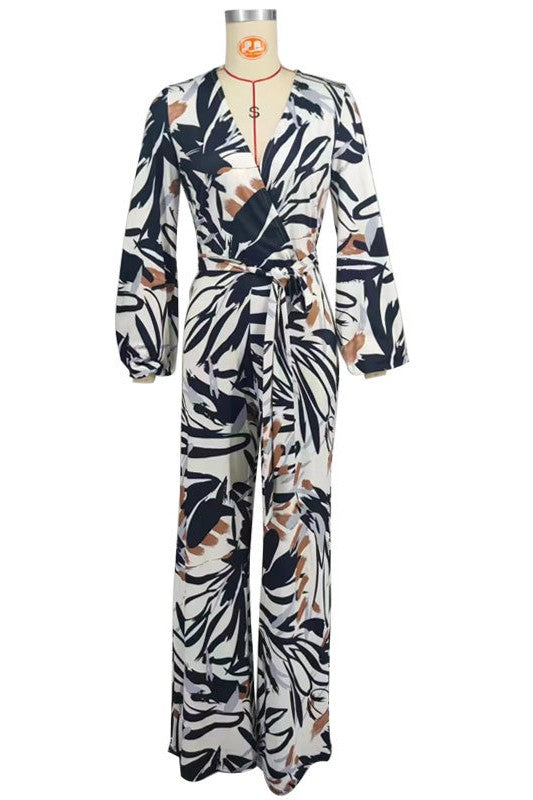 Abstract Print Jumpsuit
