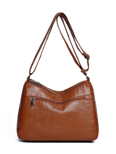 PU Leather Adjustable Strap Shoulder Bag