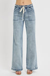 RISEN Full Size Straight Leg Jeans with Pockets Plus Size