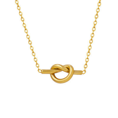 18K Gold-Plated Knotted Necklace