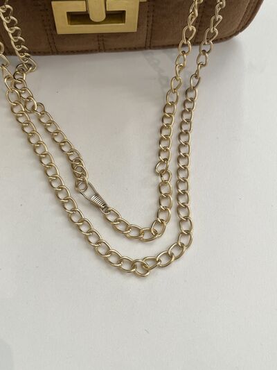 Solid Color Chain Shoulder Bag