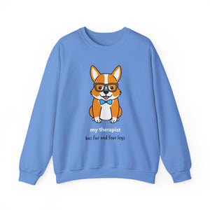 Therapist dog (with glasses) Sweatshirt