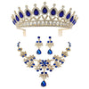 Bridal Ornament Three-piece Alloy Necklace Crown Earrings Women's New