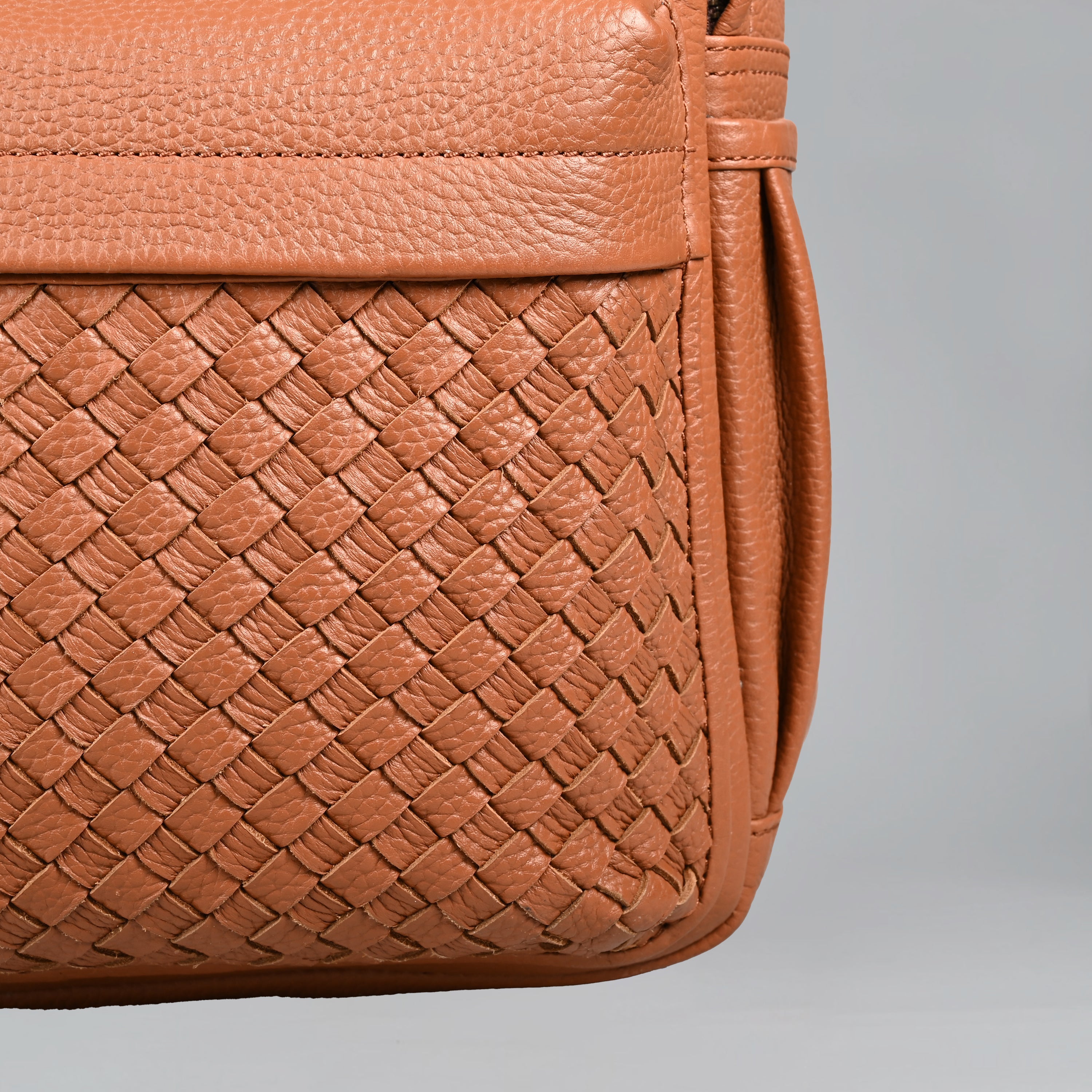 Weaved Journey Leather Backpack