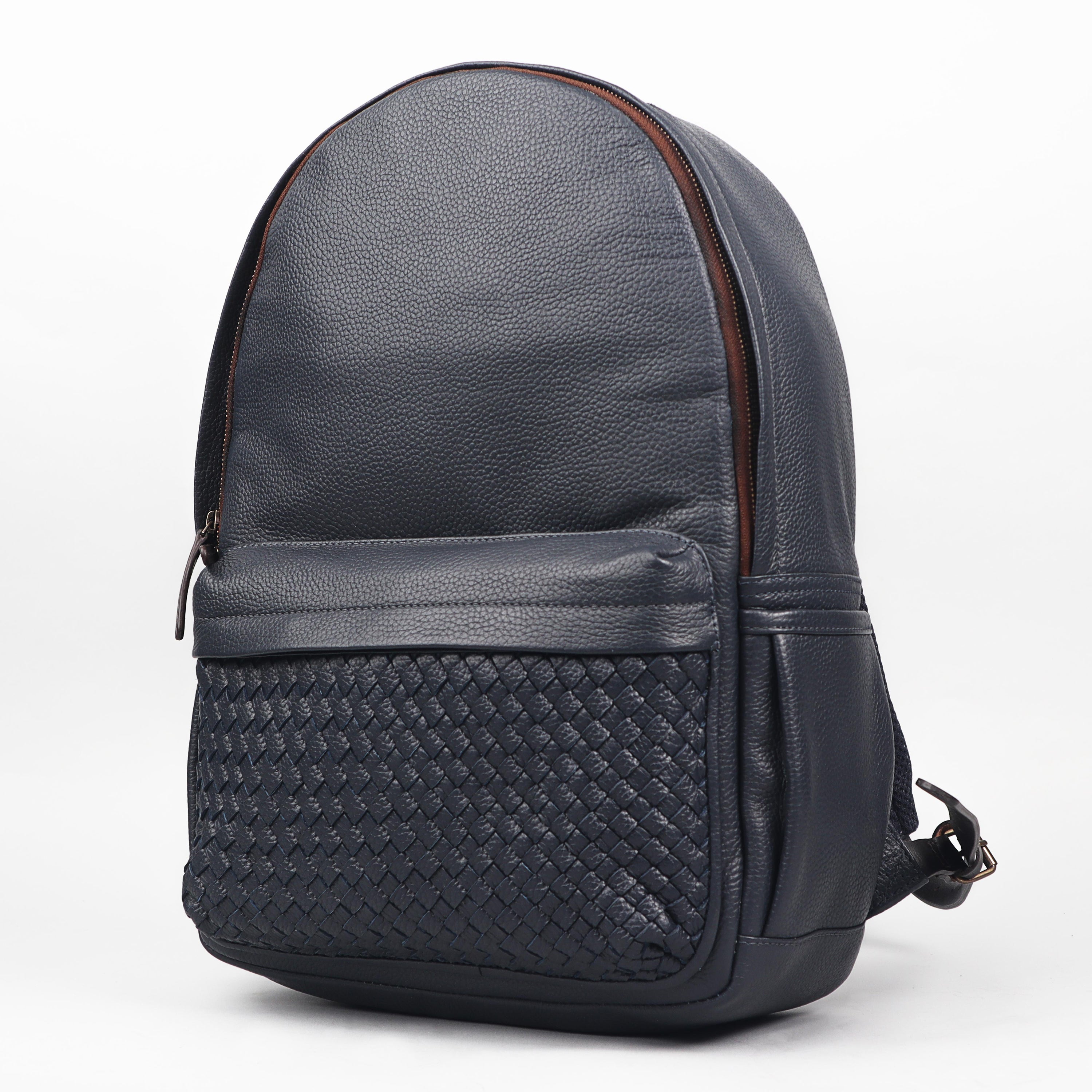 Weaved Journey Leather Backpack