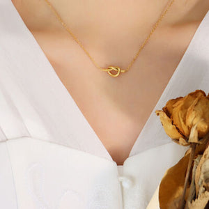 18K Gold-Plated Knotted Necklace