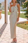 Knotted Single Shoulder Maxi Dress