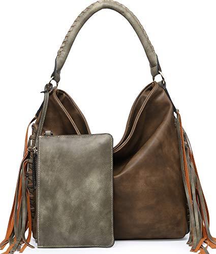 SHOMICO Hobo Bag with Fringes