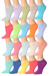 Tipi Toe Women's 20 Pairs Colorful Patterned Low Cut/No Show Socks