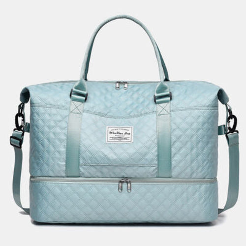 Diamond Grid Oxford Cloth Oversize Travel Bag