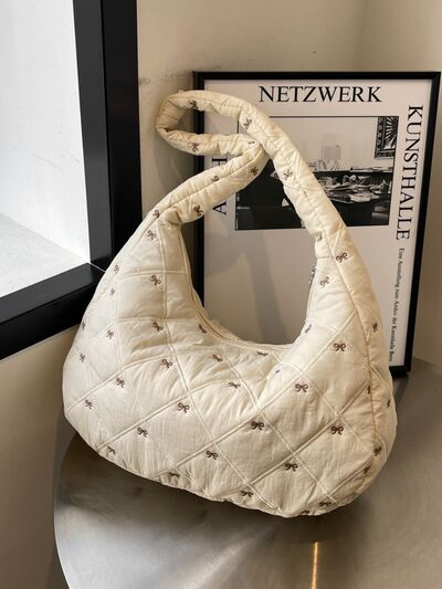 Bow Polyester Shoulder Bag