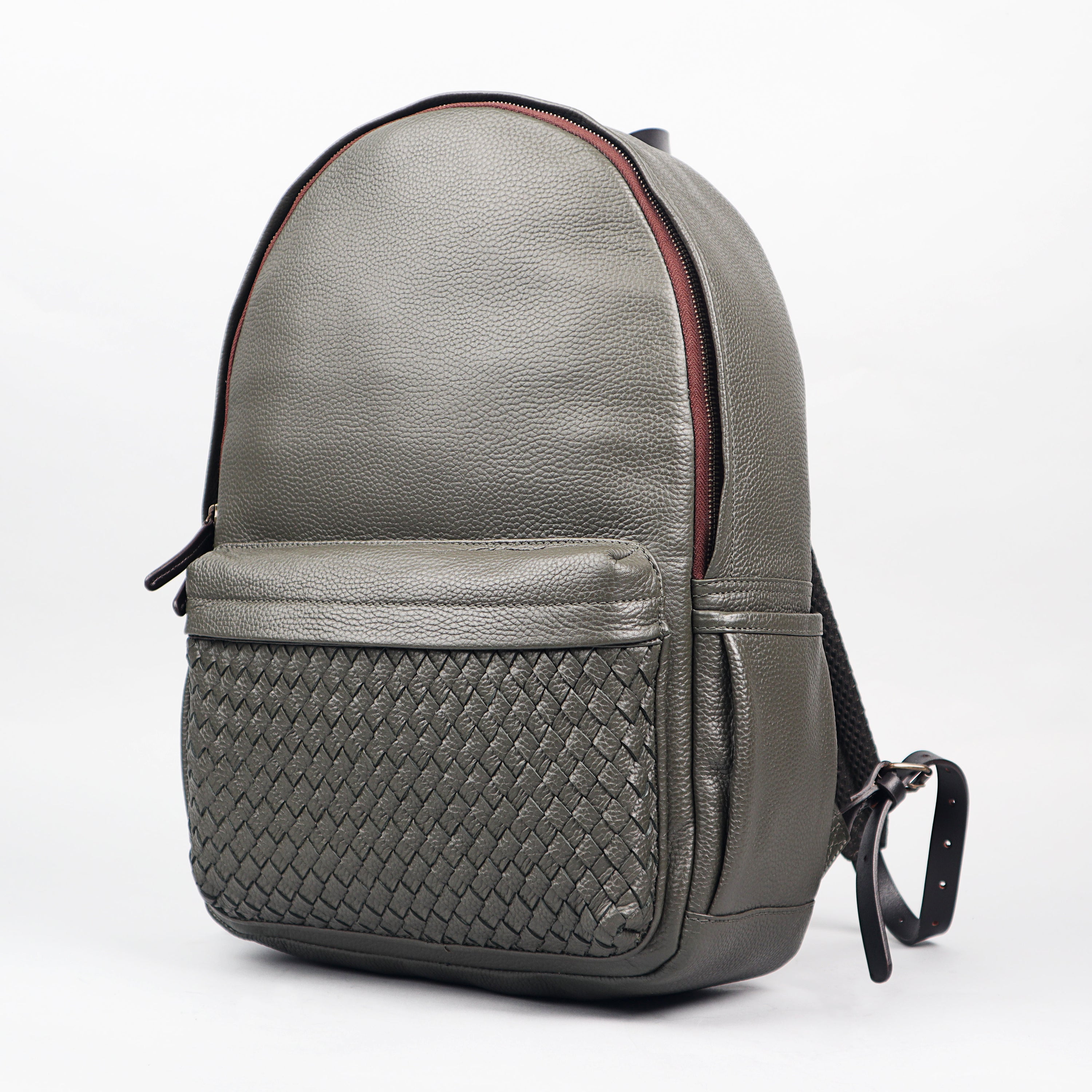 Weaved Journey Leather Backpack