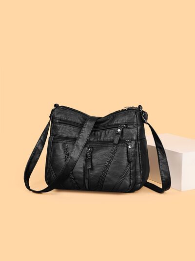 Adjustable Strap PU Leather Shoulder Bag