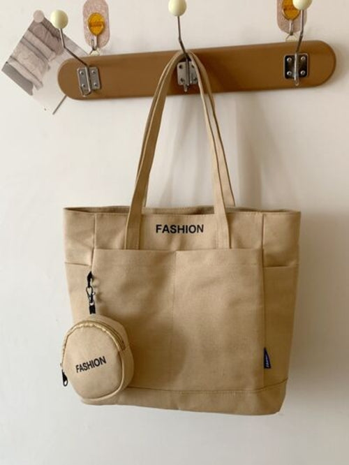 Canvas Tote Bag with Pouch