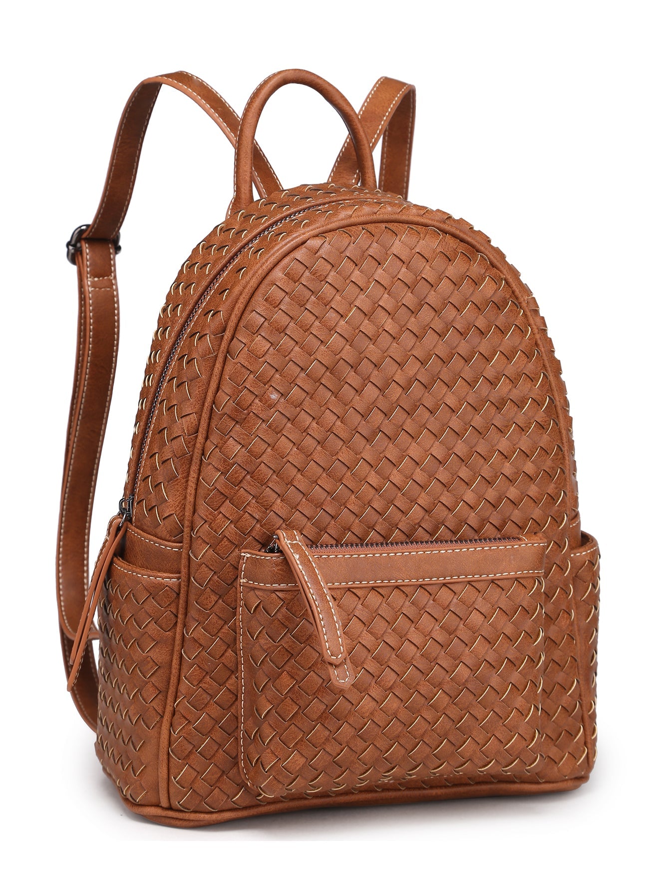 Woven backpack purse for women camel MT1086-13 BR