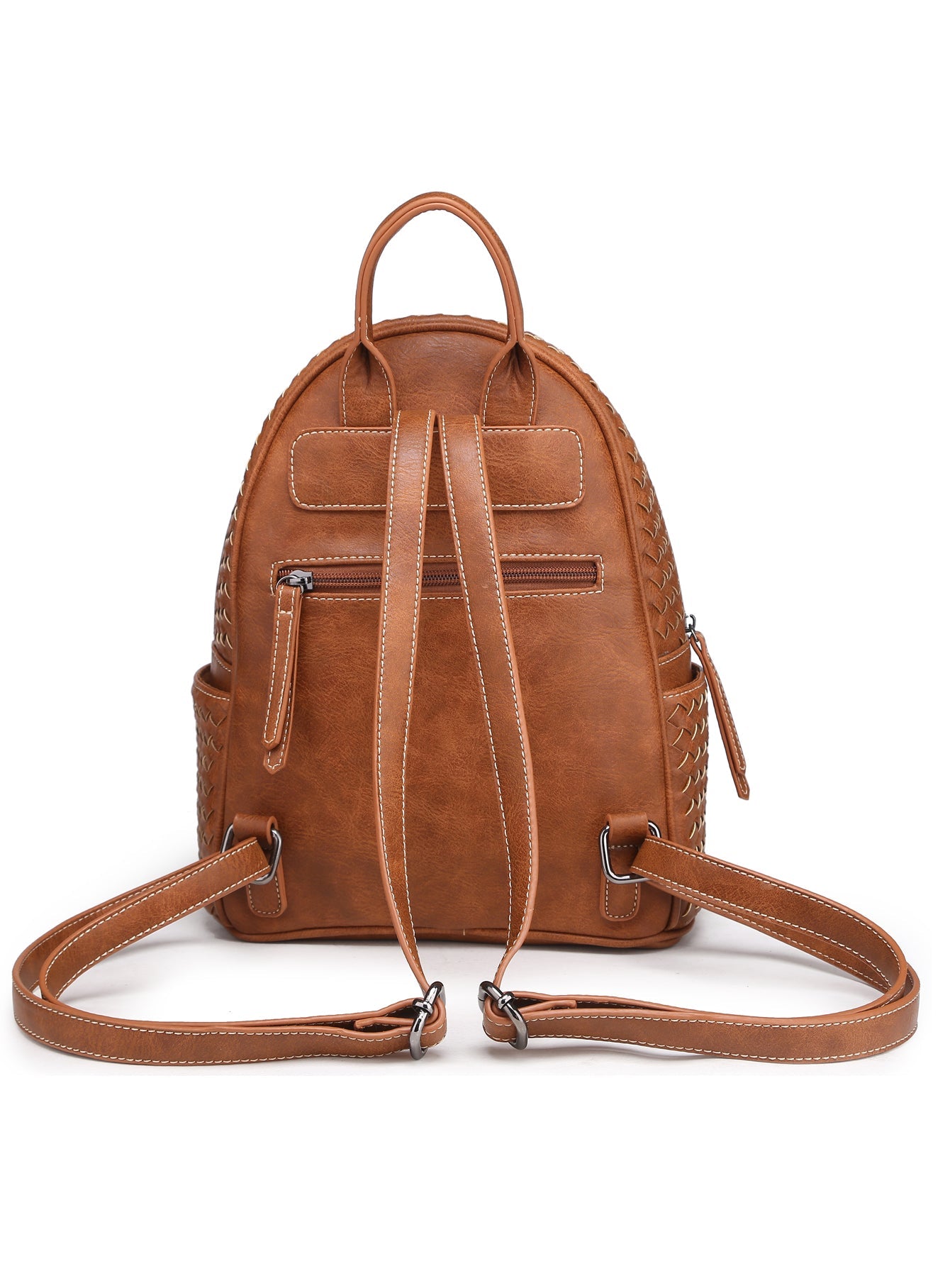 Woven backpack purse for women camel MT1086-13 BR