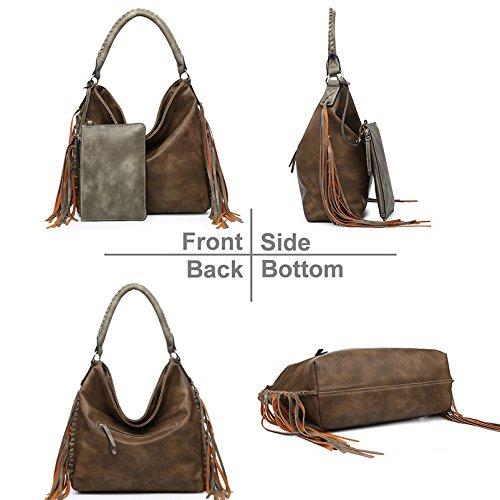 SHOMICO Hobo Bag with Fringes