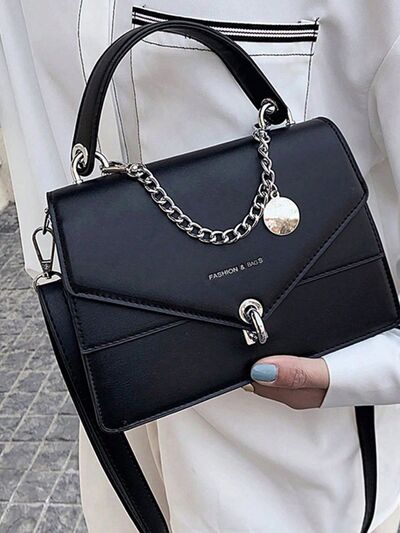 Chain PU Leather Detachable Shoulder Strap Handbag